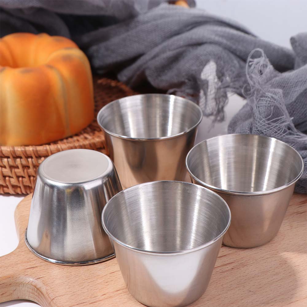 12PCS/SET 304 Stainless Steel Dipping Sauce Cup Small Size Seasoning Dish  Sushi Preparation