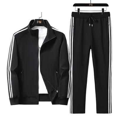 Spring Autumn Mens Sportswear Hoodies+Sweatpant Tracksuit Jacket+Pants 2 Pcs Sets Man Outdoor Joggers Running Sports Suits