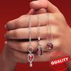 Romantic Heart Full Of Hearts Dangle Charm & Sparkling Rose In Bloom Beads For Copper Valentine'S Day Necklace Gift