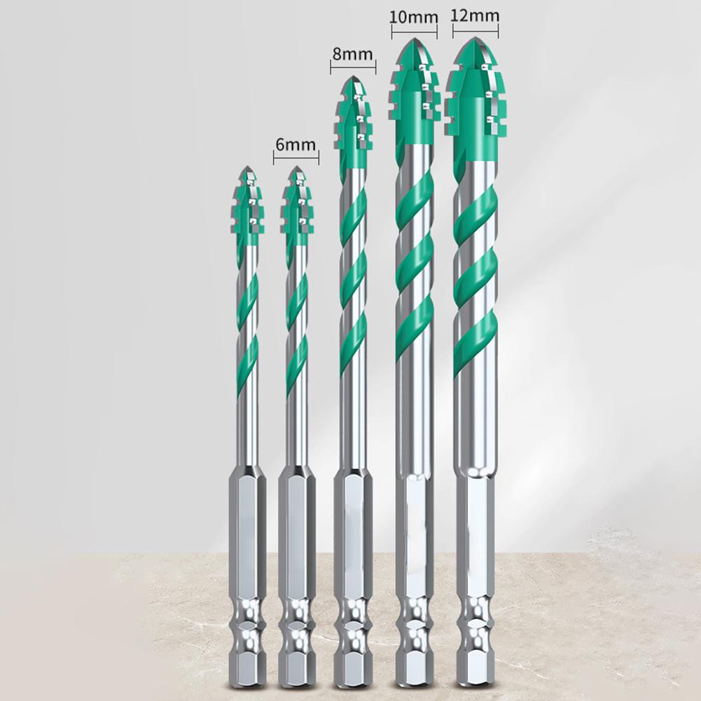 5PCS Professional Drill Bits for Drilling in Wood Glass and Metal Carbide Construction for Exceptional Durability