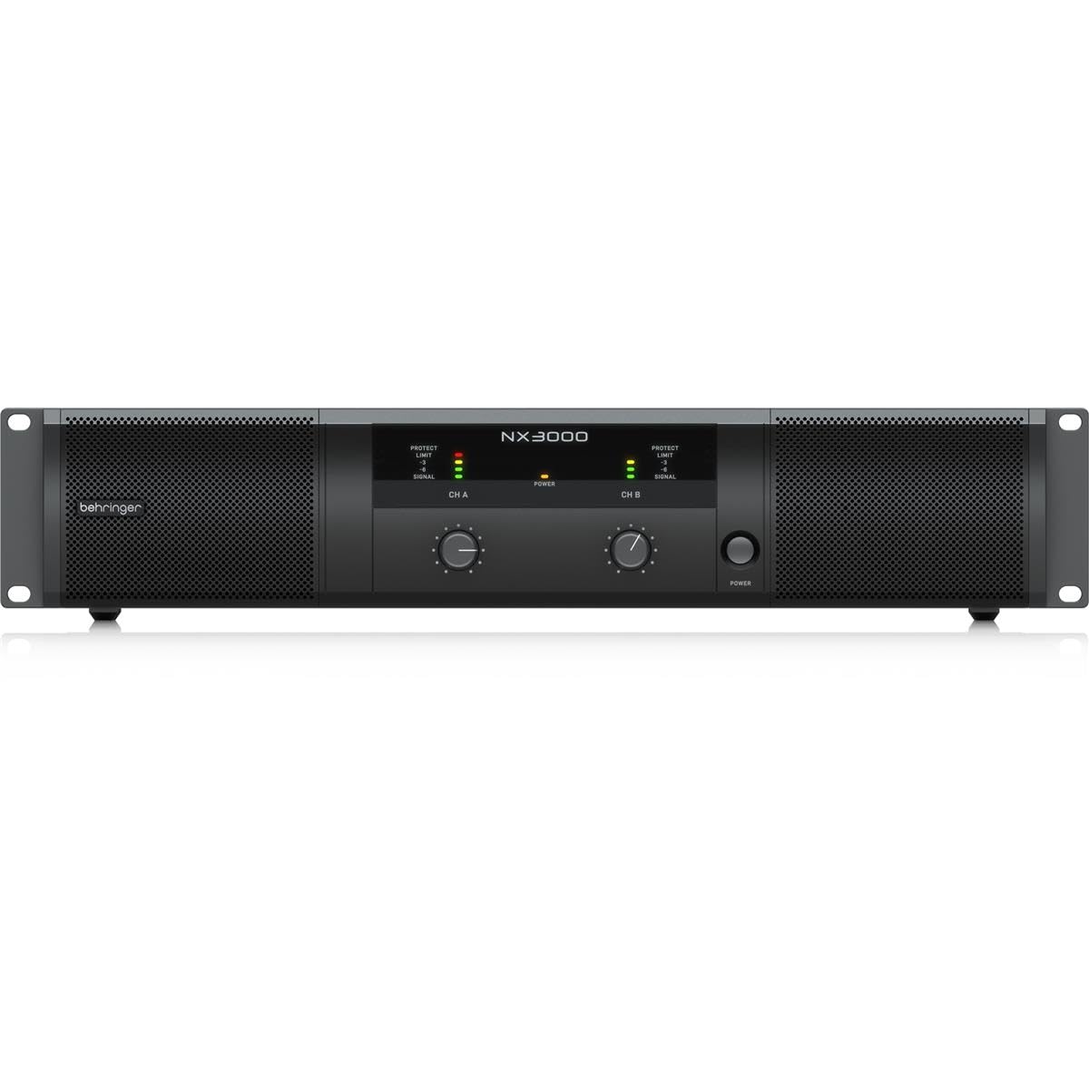 

Behringer Power Amplifier Up to 2 x 1500W Class D Design SmartSense Speaker Impedance Correction NX3000 срібний