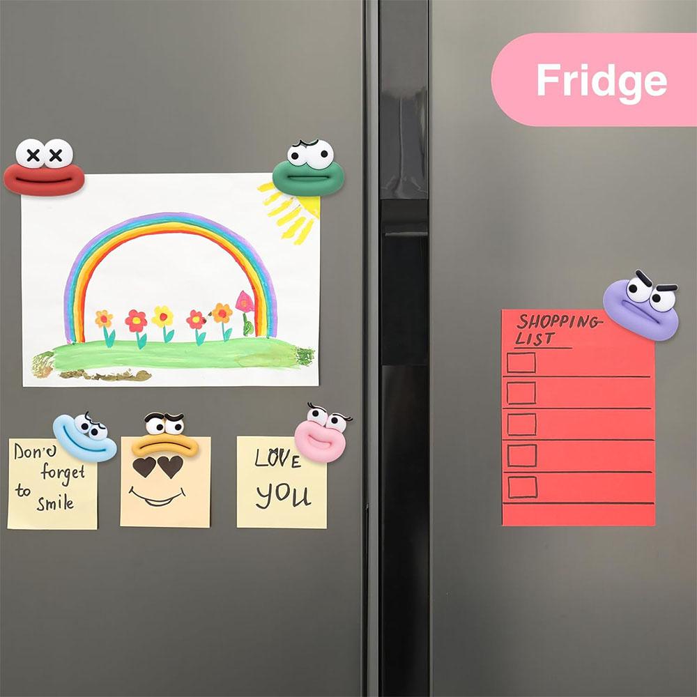 12Pcs Cute Refrigerator Magnets, Strong Magnets for Whiteboard Cabinet Locker, 3D Funny Decorative for Classroom Kitchen Office