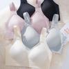 Seamless Bra Women's Thin Underwear Gathering and Tapering Breasts Anti-sagging Bra Breathable Large-sized Bra Without Underwire