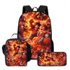 15 Inch One Piece 3-in-1 Backpack Set Unisex for Boys and Girls Age 6-10, Light Weight School Kit with Lunch Bag & Pencil Case
