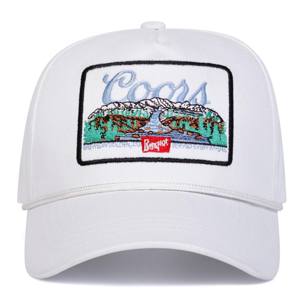 Casquette de baseball à cinq panneaux patchwork brodée avec lettre pour homme Paysage naturel Chapeau de loisirs pare-soleil d'extérieur Printemps Automne Voyage Tourisme Vacances à la plage