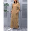 Vestito Felpa con Cappuccio da Donna Moda Orlo Allacciato Midi Accappatoio con Cappuccio Lungo Vestidos Inverno Caldo Casual Largo Vestito Felpa