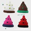 Creative and cute Christmas wool hat female autumn and winter funny cartoon handmade warm ear protection hat pullover hat tide