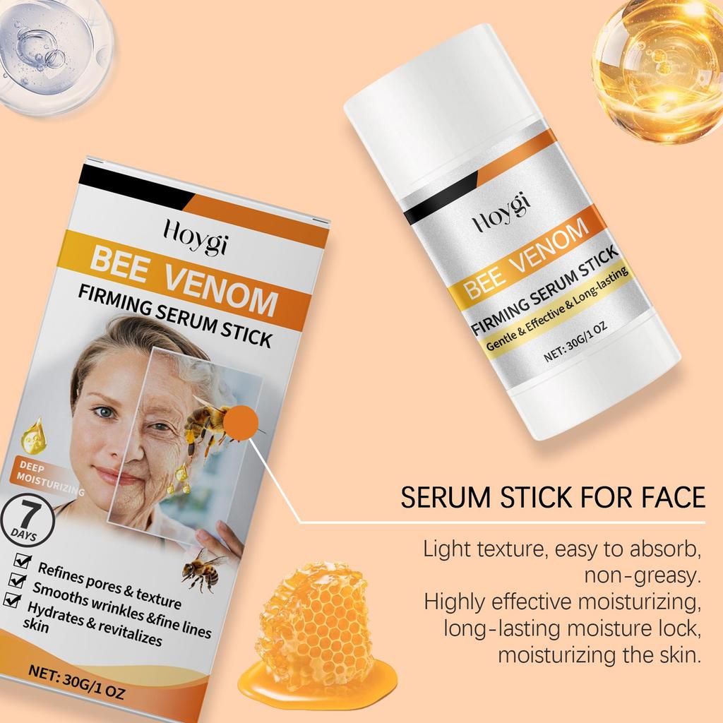 Hoygi Bee Venom Firming Essence Stick Nourish & Lift Skin Elasticity Moisturize & Emollient Facial Firming Skin Care Essence