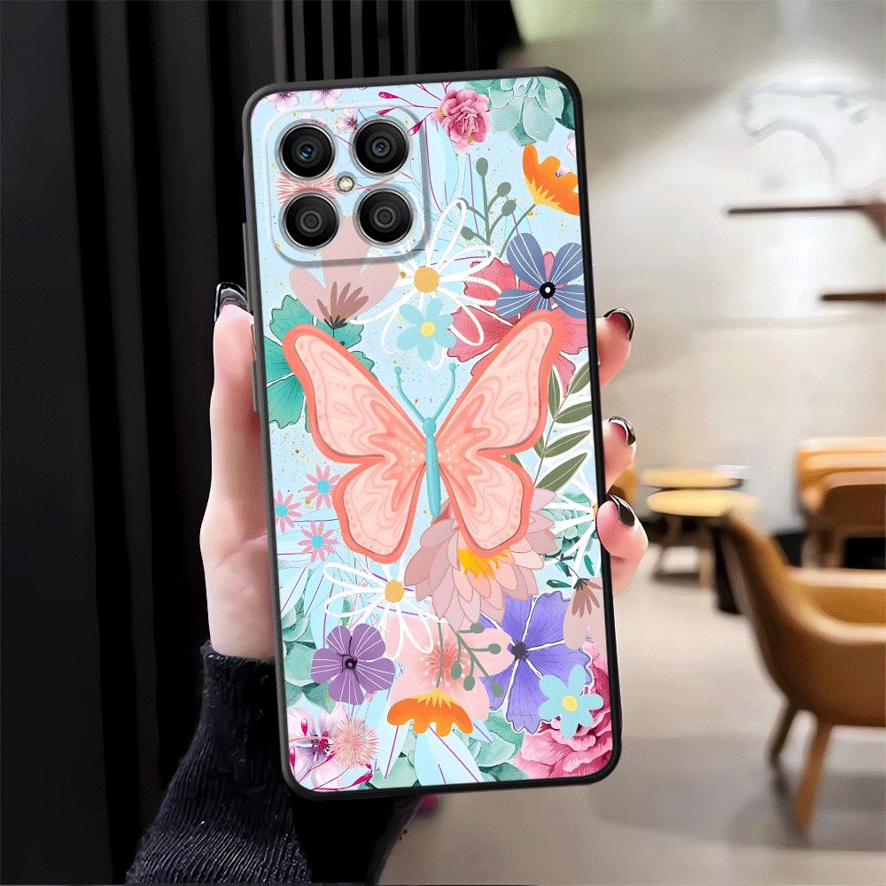Funda Phone Cover Case for Honor X7 Magic5Lite X9a 70 8X 200 400 Lite X5b 90 X6 X8 Cartoon Butterfly Flower