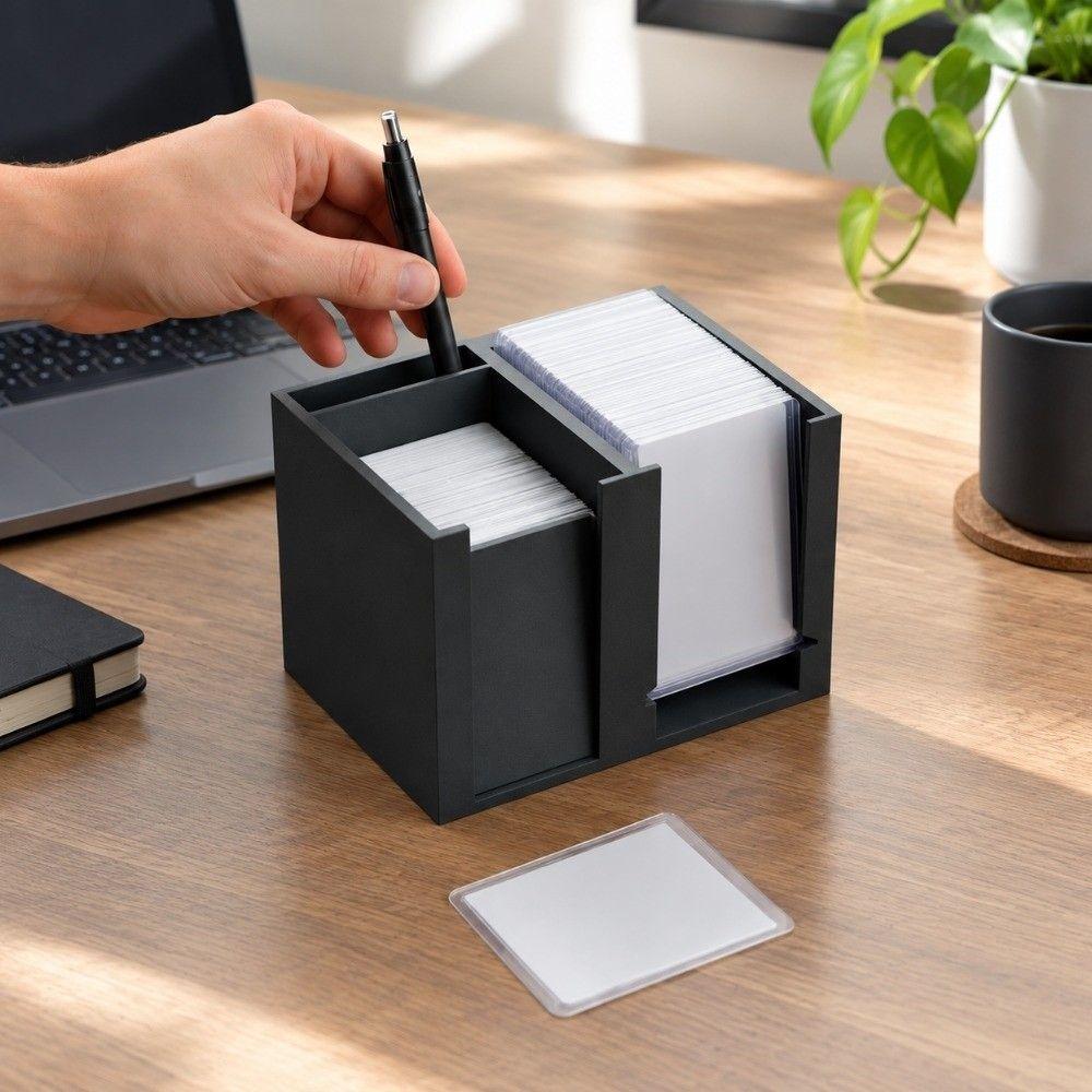 Dual Compartment Toploader Penny Sleeve Dispenser Card Storage Box Board Game Accessories