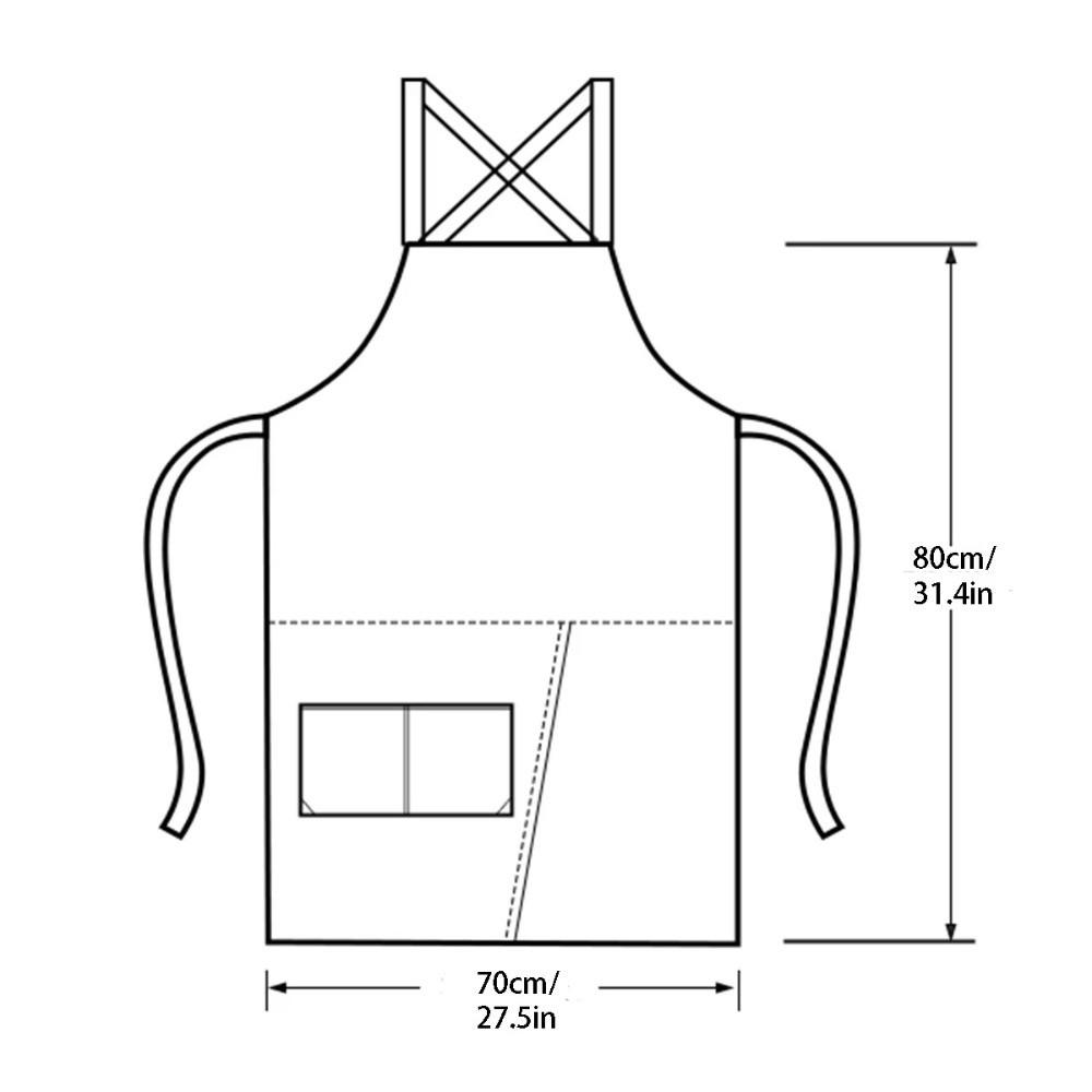 Waterproof Chef's Apron with Pockets Uniform Apron Stylish Work Apron  for restaurants, caf