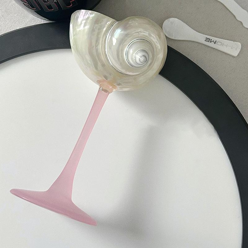 Originality Conch Wine Glass Goblet Handmade Banquet Natural Metal Glass Polishing Decoration Ornament Gift For Bar
