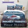 Name Custom Colorado Avalanche Logo Pattern Bedding Set Quilt Cover Pillowcase Home Decor Gift (1 * Duvet Cover + 2 * Pillowcase, Without Core)