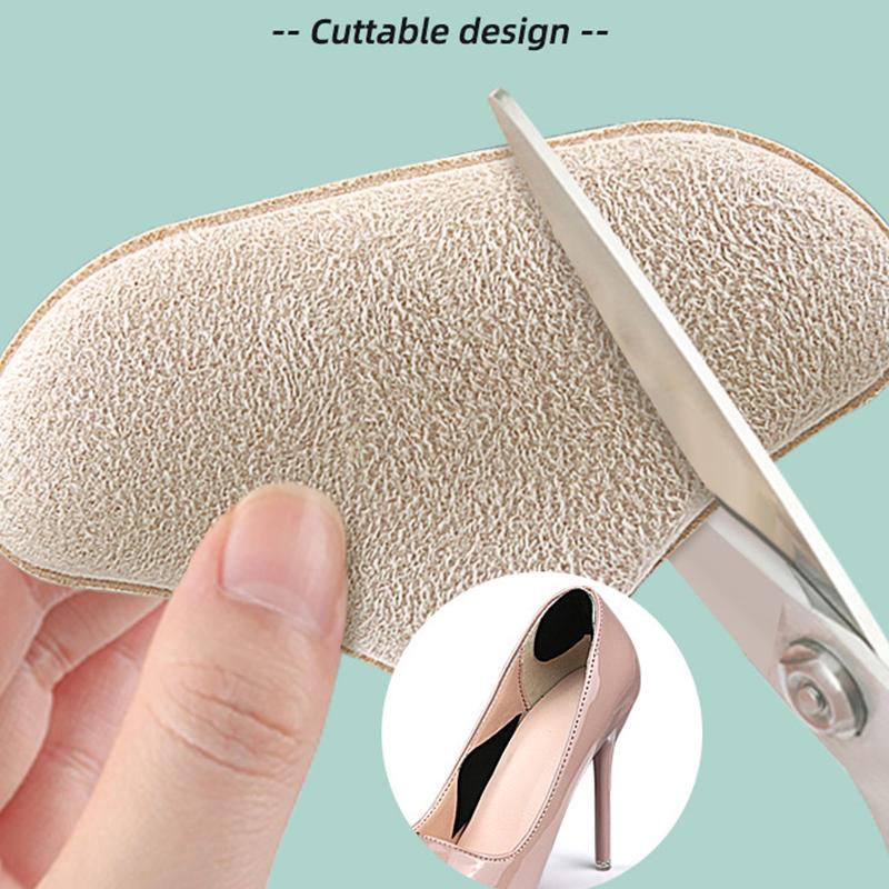 Soft 5D Heel Stickers Heel Protectors Sneaker Shrinking Size Insoles Anti-Wear Feet Shoe Pads Adjust Size High Heel Cushion Inse