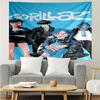 Gorillaz Print Tapestry, Backdrop, Easy Setup, Ideal for Bedroom, Office & Living Room, with Aesthetic Wall Hanging Decor.