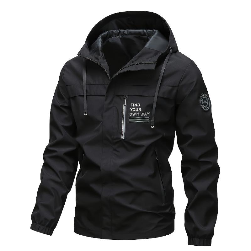 Men's Casual Windbreaker Jacket Hooded Jacket Men's Waterproof Outdoor Soft Shell Winter Outwear Clothing Warm Plus Size