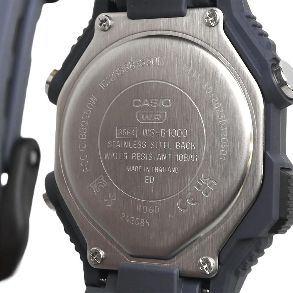 Casio WS-B1000-2AV Bluetooth Digital Watch Mobile Link Step Tracker Men's Dark Blue Gray