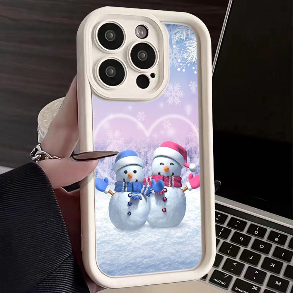 N116 Merry Christmas Happy New Year art Soft Angel Eyes Phone Cases for Samsung S23 S24 Ultra S21 FE A54 A34 A13 A14 A06 A24 Realme12 Shockproof Cover