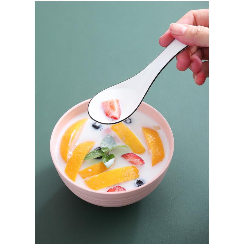 12cm Japanese Rice Bowl Soup Noodle Creative Fruit Salad Wheat Flavor Family Children Daily Use Small Bowl 2pcs Set