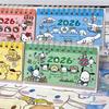 Cute Cartoon 2026 Colorful Sanrio Small Desk Calendar Desktop Ornament Creative Calendar Planner Desktop Office Stationery Gifts