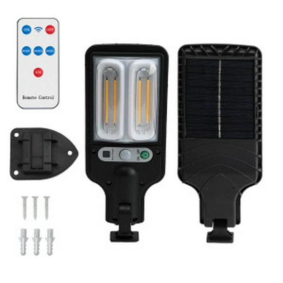 Solar-Powered Outdoor Motion Sensor Courtyard Light: Integrated Wall and Street Lamp