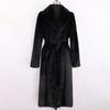 Winter Women Faux Rabbit Fur Coat Long Fur Coat Loose Lapel OverCoat