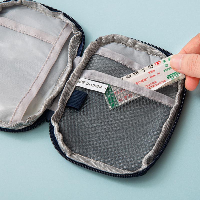 Portable Travel Home First Aid Kit Small Medical Medicine Bag Emergency Storage Organizer Pouch for Outdoor & Household Use