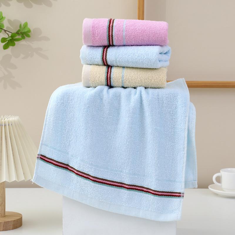 Pure Cotton Towel Household Plain Color Hand Towel Absorbent Adult Face Towel