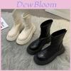 English Chelsea Boots For Women Pu Material Waterproof Slip Resistant Casual Spring 2024