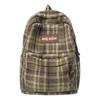 Schultasche Herbst und Winter neuer karierter Rucksack weiblich Koreanischer fauler Stil Pendlerrucksack Grund- und Sekundarschüler Rucksack mit großer Kapazität