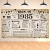 40e Verjaardagsfeest Decoraties, Vintage Terug in 1985 Banner 40 Jaar Oude Verjaardagsfeest Poster Benodigdheden Vintage 1985 Achtergrond