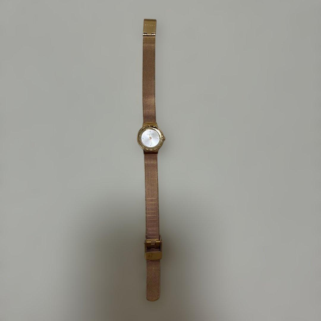 Used SKAGEN SKW2186 Gold Mesh Belt Watch