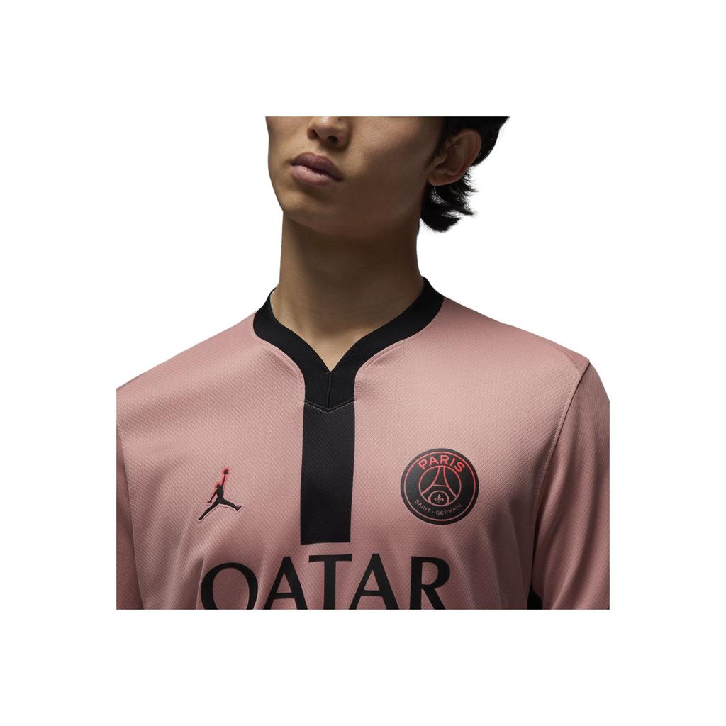 Jordan Dri Fit Paris Saint Germain Confortável Moda Respirável Secagem Rápida Camisa de Futebol Retrô Tops Unissex Rosa Ferrugem Preto FQ2024-686