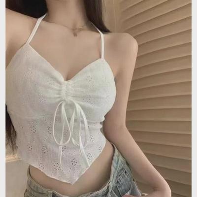 Sommer Sexy Rückenfreies Neckholder Plissee-Camisole für Damen