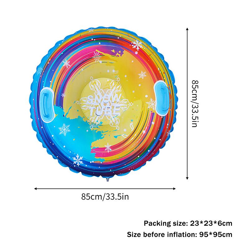 Ski Ring Inflatable Pvc Sledding Tube Thicken Snow Tubing Winter Snow Tube With Handle Snow Racer Durable Snow Sled Board 1Pc