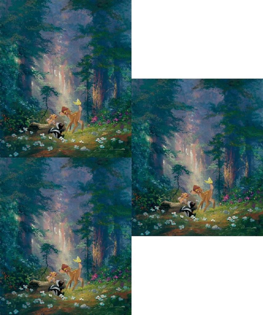 Charmante Wandkunst für Zuhause mit entzückenden Waldtieren wie Rehen, Kaninchen und Eichhörnchen