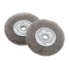 1pcs 125mm 16mm Hole Crimped Stainless Steel Wire Wheel Wires Brushes Bench Grinder Abrasive Tool For Metal Deburring