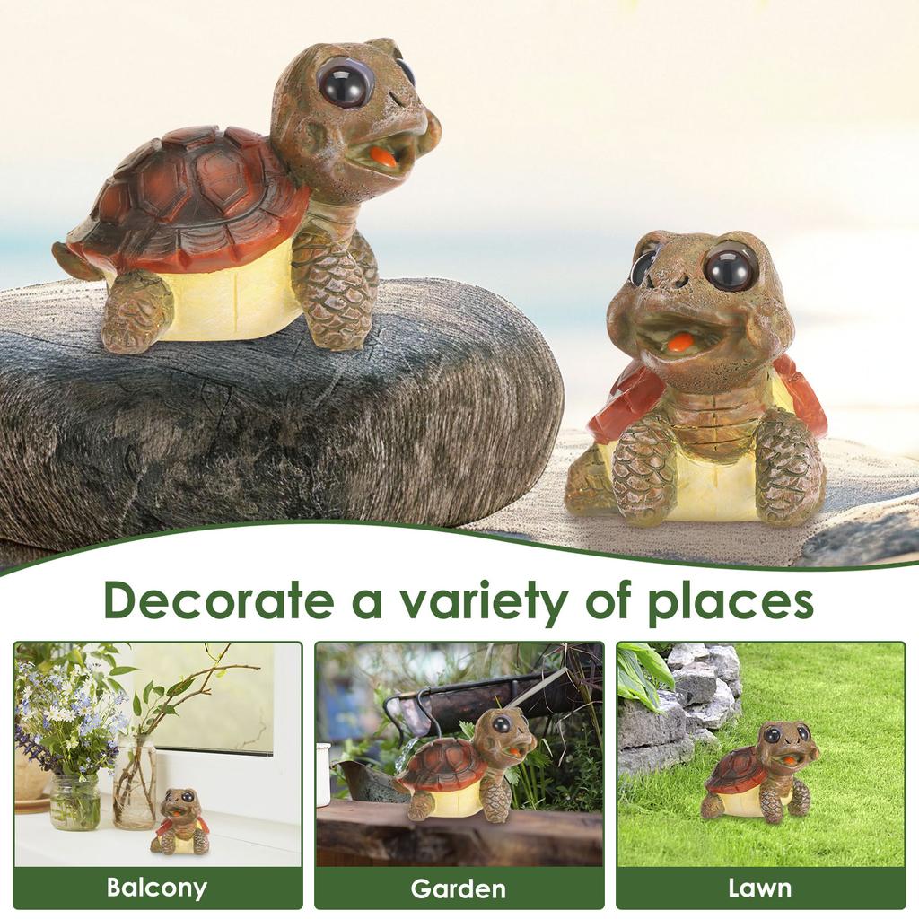 Schildkrötenstatue Niedliche Simulationsschildkröte Harzfigur Tier Schildkröte Skulptur Ornament Außen Zuhause Balkon Garten Rasendekor