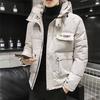Winter Men Parka Big Pockets Casual Jacket Hooded Solid Color 5 Colors Thicken and Warm Hooded Outwear Coat Size 6XL