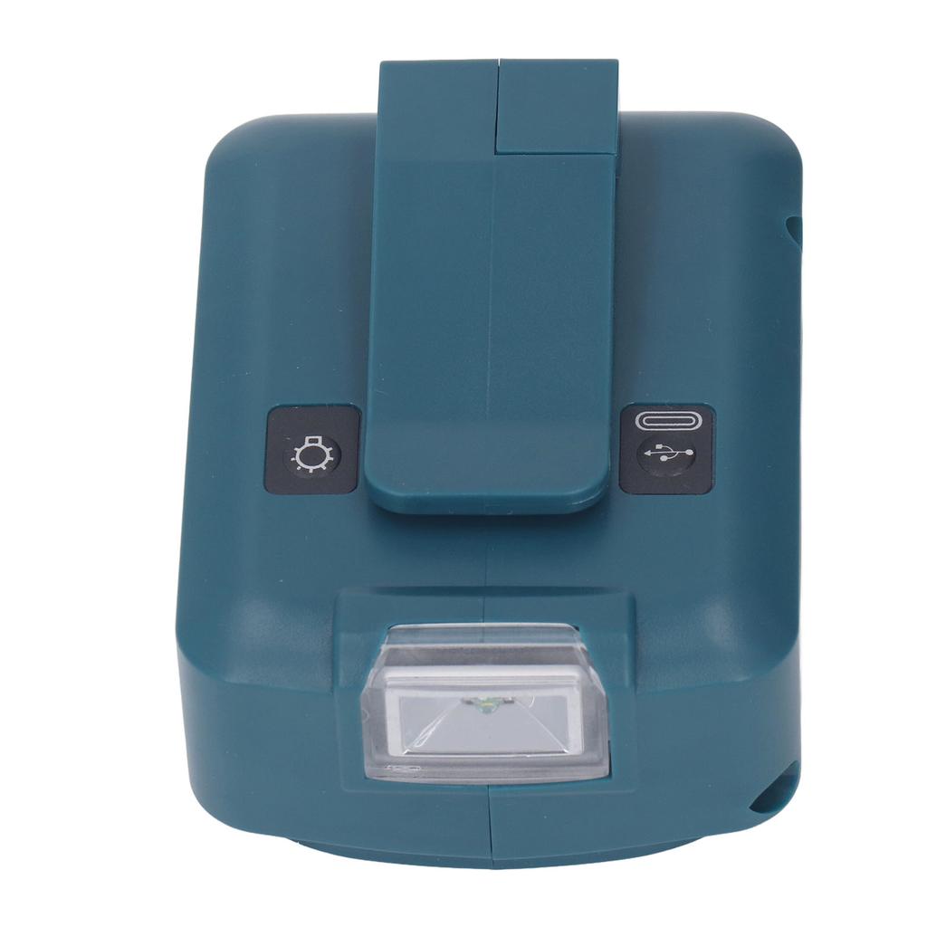 Battery Adapter with LED and Belt Clip USB Type C 12VDC Output Lithium Battery Converter for BL1518 