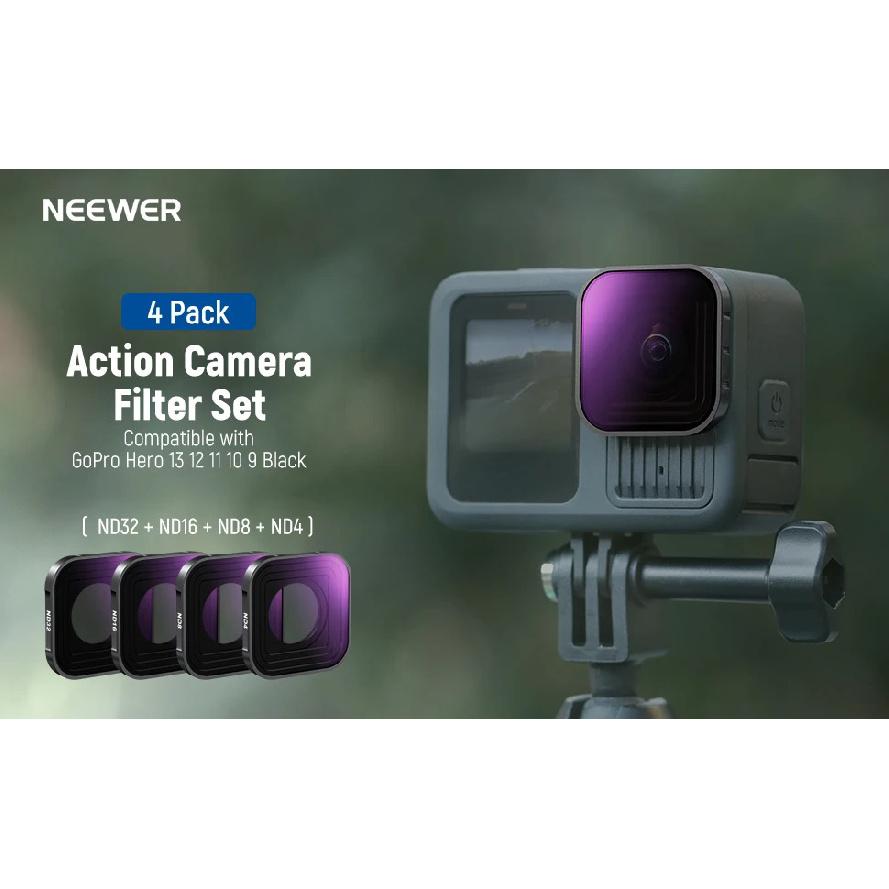NEEWER CPL ND Filter for GoPro Hero 13 12 11 10 9 HD Multicoated Slim Neutral Density Circular Polarizer Action Camera Filters