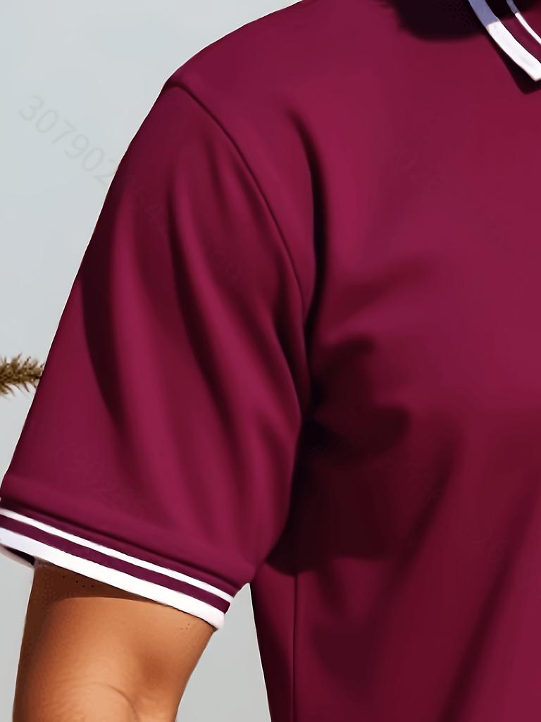 [Printed Design - Not Textured] Men'S Casual Polo Shirt