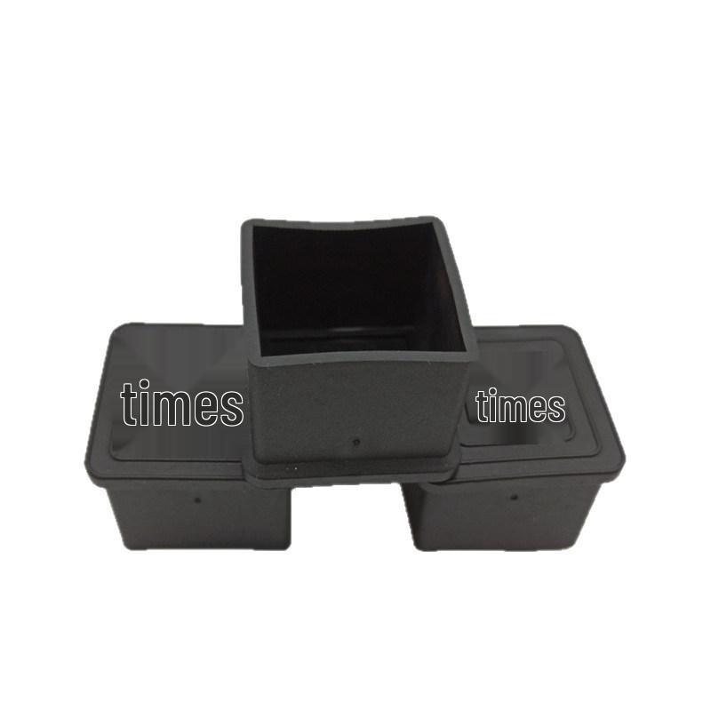 Stainless Steel Chair Leg Caps with Non-Slip Rubber Sleeves - Square, Protective Foot Covers