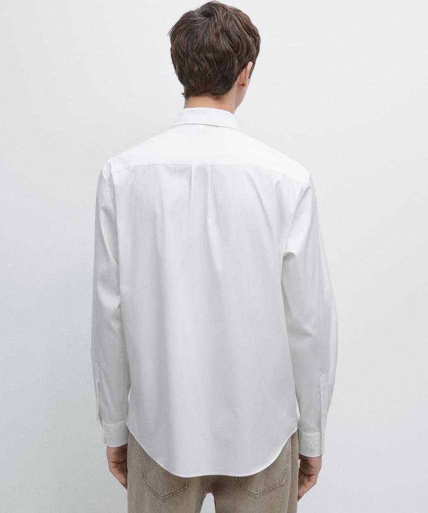 Masimodutti Cotton Blend Stretch Shirt