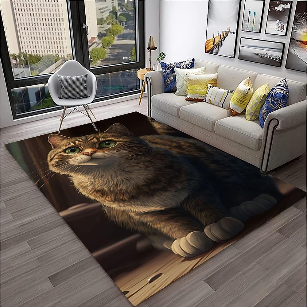 Schattige lapjeskat, Garfield-kat, Pers, Ragdoll Cartoon Tapijt Vloerkleed voor Huis Woonkamer Slaapkamer Bank Deurmat Decor, kind Antislip