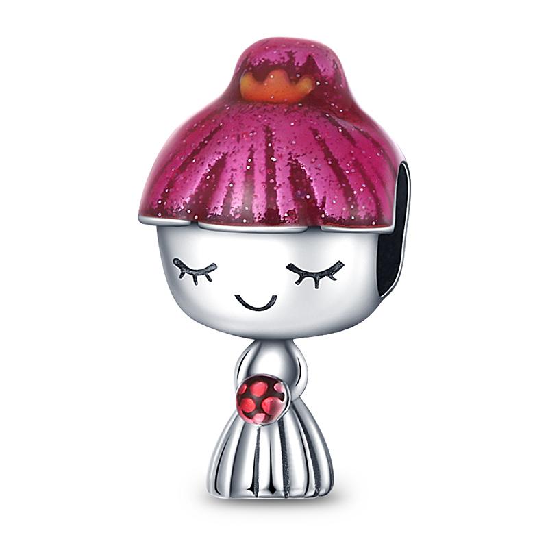 Copper Boy Girl Couple Lovers Beads Marriage Charms Dangle Fit Original Bracelet Charms Jewelry Women Diy