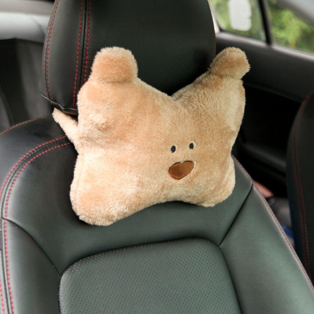 Bear Car Headrest Pillow Car Supplies Waist Cushion New Auto Accessories