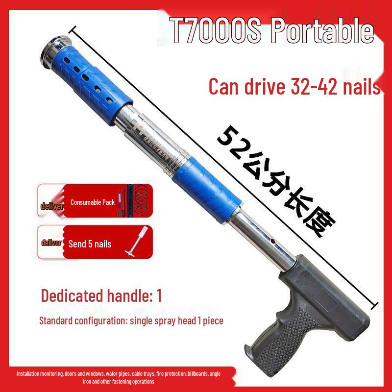 Multi-Function Silent Nail Gun for Woodworking and Cement with Adjustable Settings