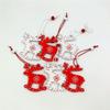12pcs/St New Christmas Decoration Pure Wood Pendant Elk Bell Snowflake Stars Wood Pendant Christmas Tree Pendant Decor Supplies