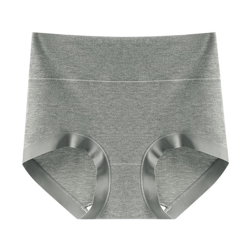 Women's High Waist Seamless Cotton Briefs - Antibacterial, Breathable, No Roll Edge, Micro Tummy Control.